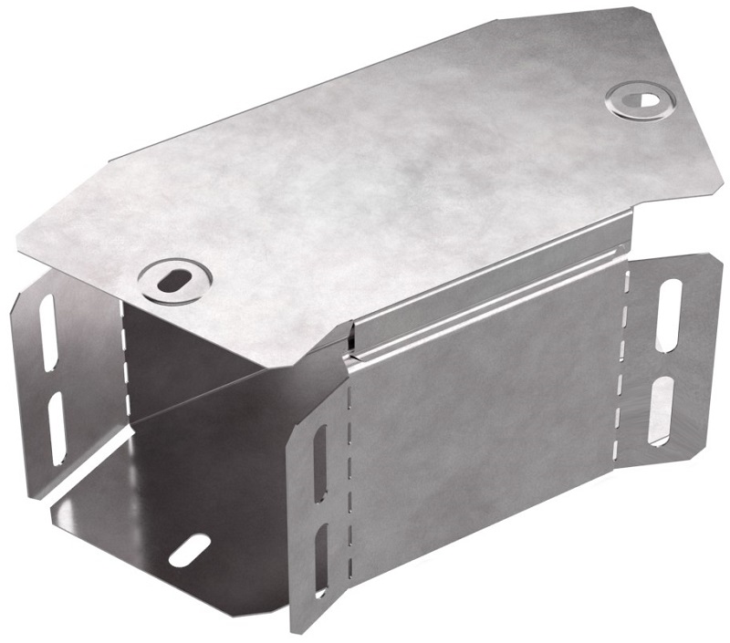 Угол для лотка горизонтальный с крышкой Промрукав Стандарт 45град. 100х100 фото Угол для лотка горизонтальный с крышкой Промрукав Стандарт 45град. 100х100 картинка